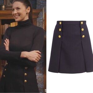 J. CREW Sailor Skirt In Double Serge Wool - Navy